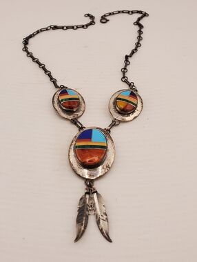 Navajo Sterling Multi-stone Necklace